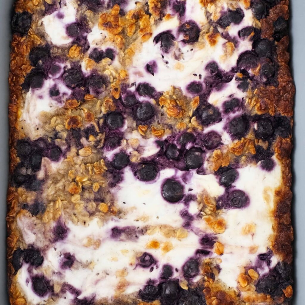 Apple & Blueberry Crumble Baked Oats