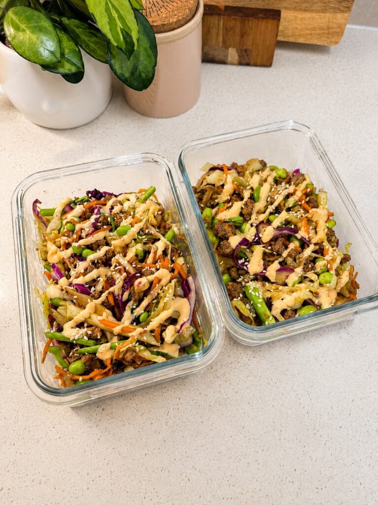 Asian Beef & Edamame Bowls