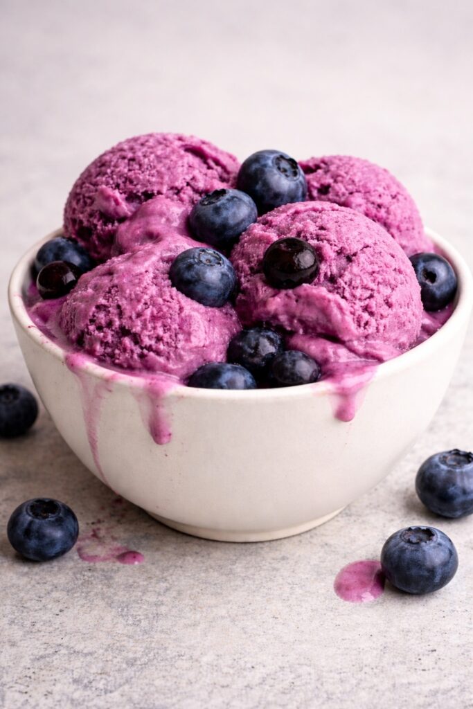 Blueberry Protein Ice Cream