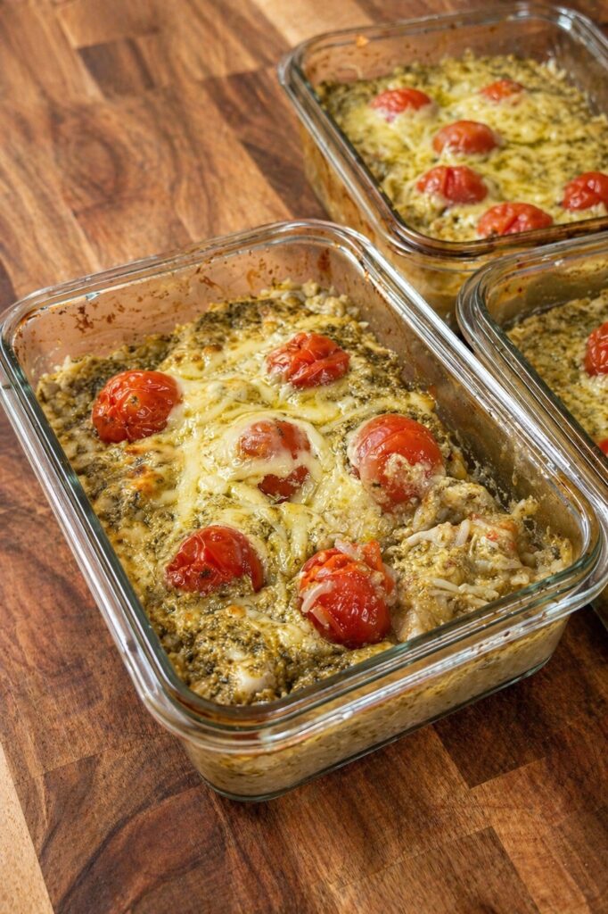 Cheesy Pesto Bake - Meal Prep