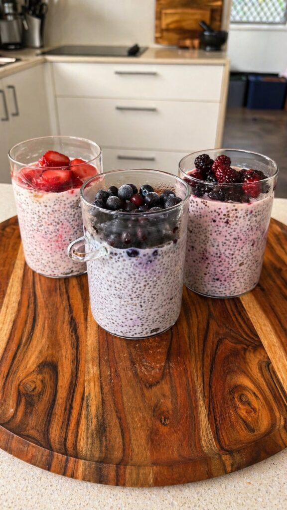 Chia Berry Protein Pudding