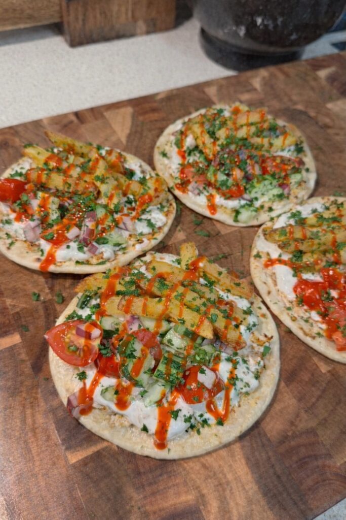 Chicken Gyros Smash Tacos