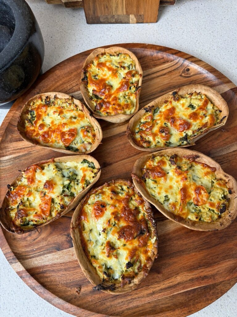 Chicken Pesto Taco Boats