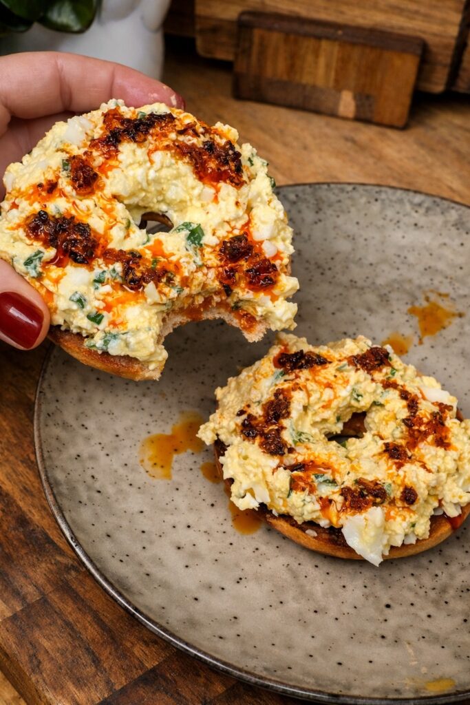 Chilli Egg Smash Bagel
