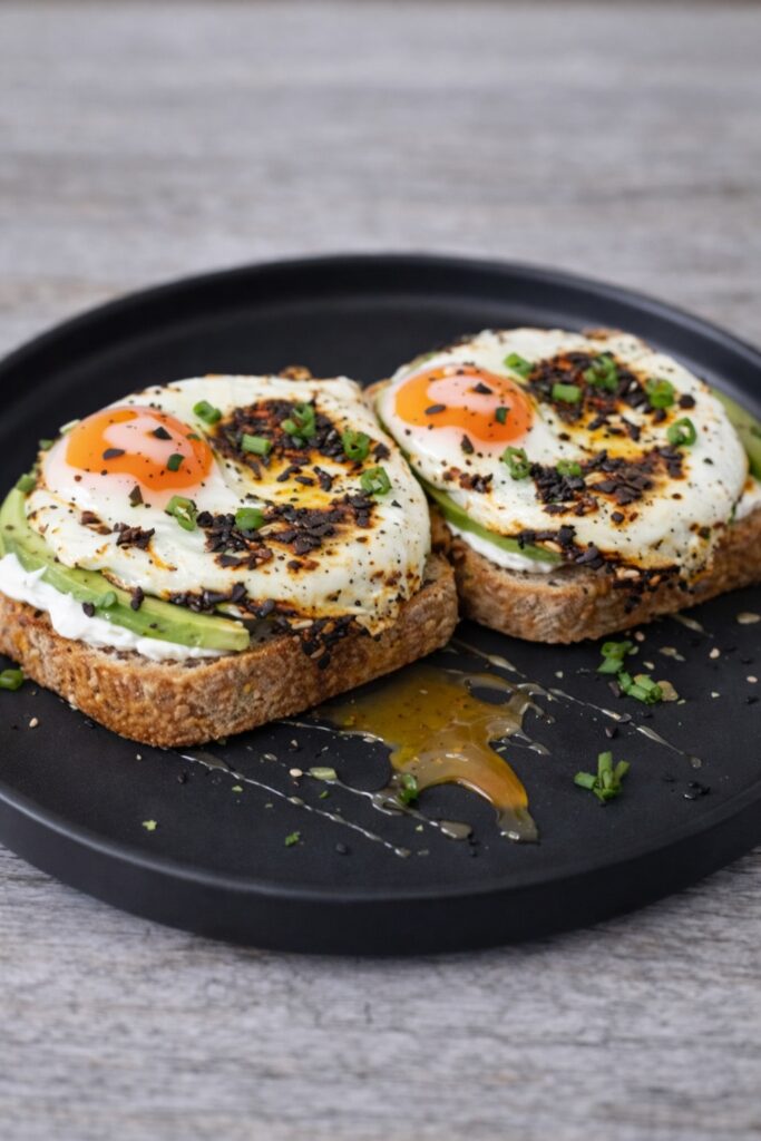 Chilli Oil Eggs on Toast