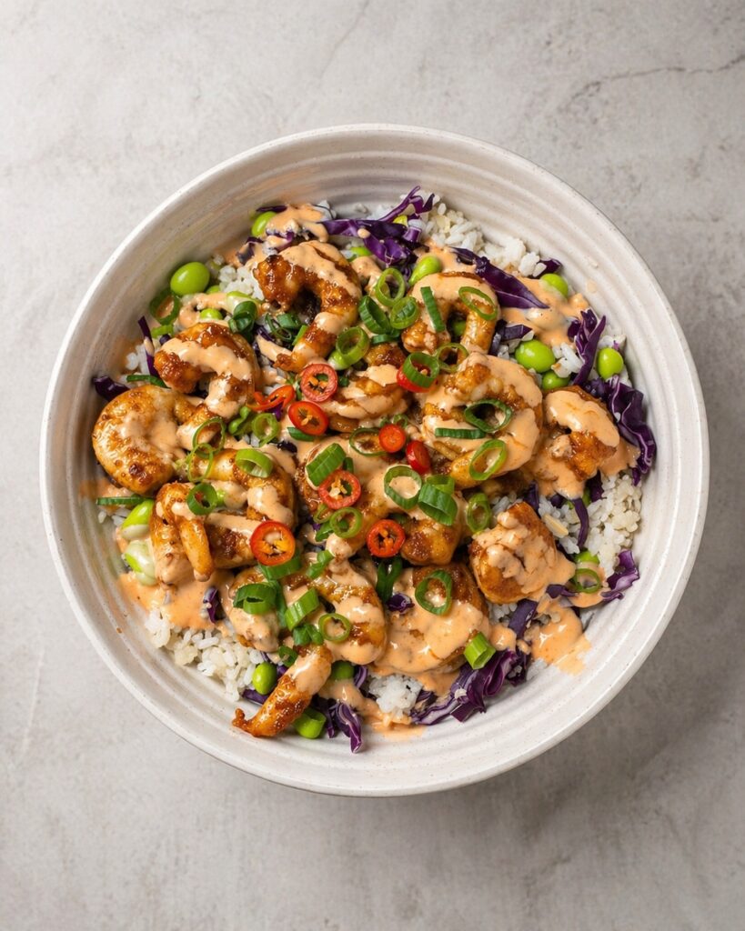 Creamy Hot Honey Prawns