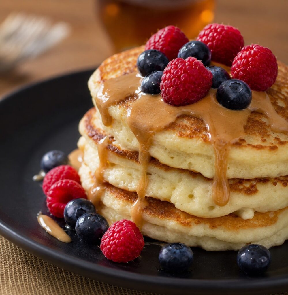 Fluffy Cottage Cheese Pancakes