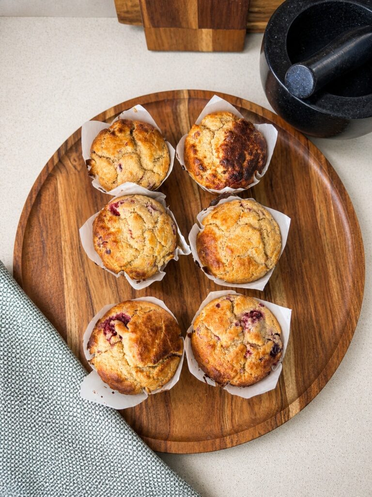 Giant Raspberry Protein Muffins