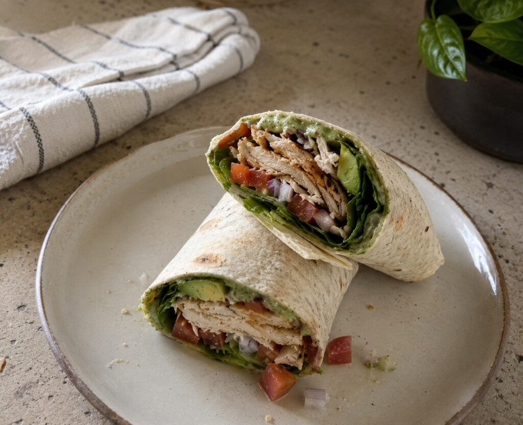 Green Goddess Chicken Wrap
