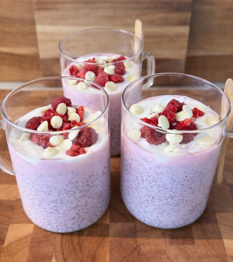 Raspberry Oat & Chia Pudding