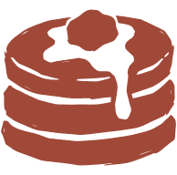 Stack of pancakes icon