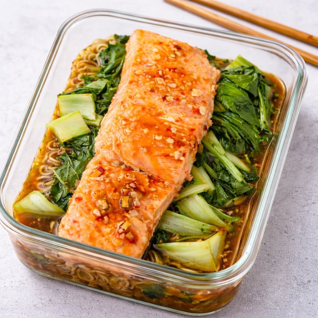 Single Serve Hot Honey Salmon Noodles