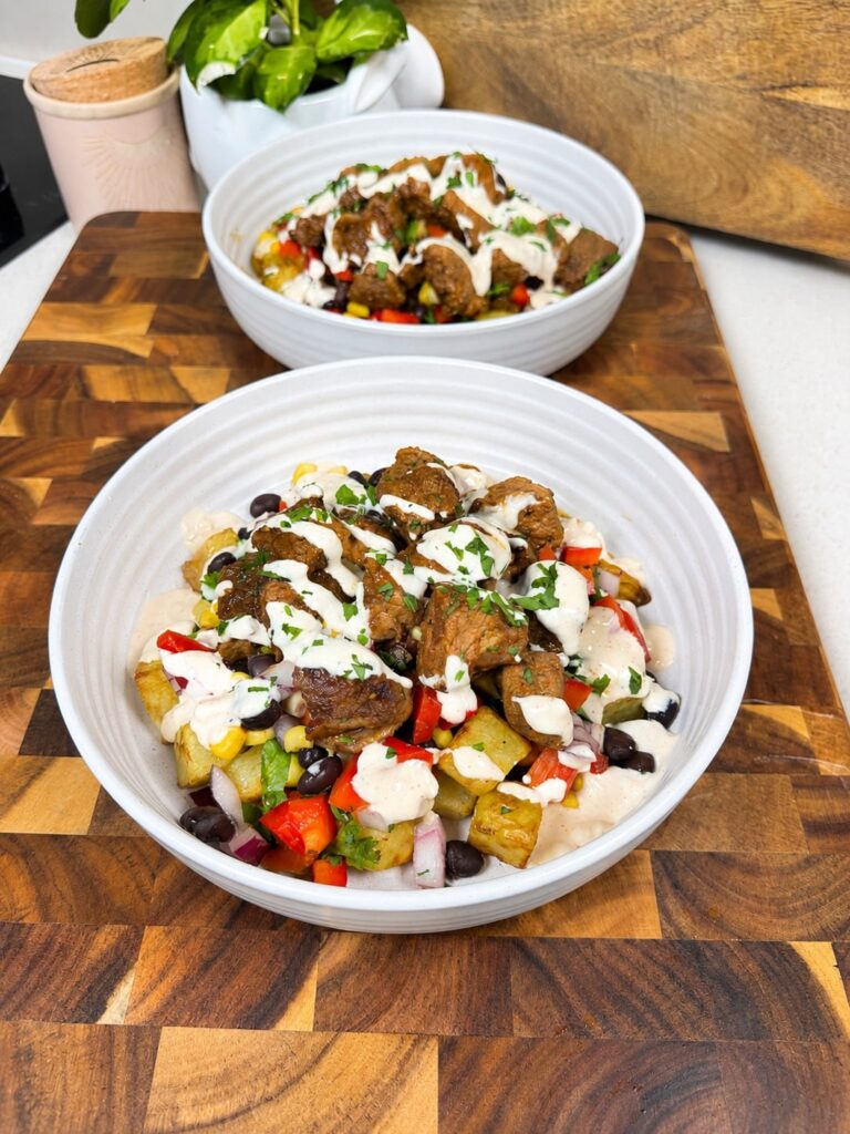 Southwest Steak Loaded Potatoes