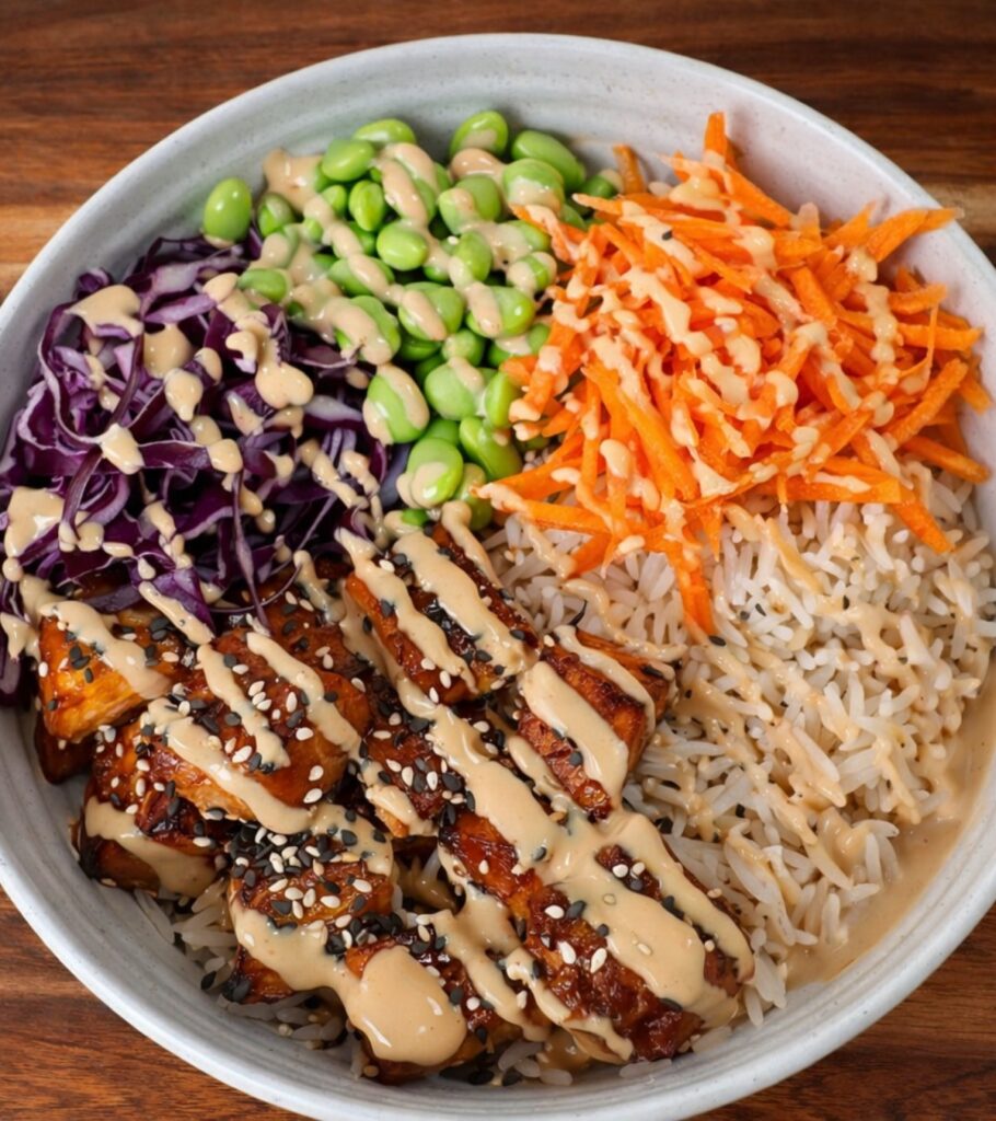 Spicy Teriyaki Salmon Bowl
