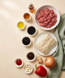 Sticky Beef Noodles ingredients