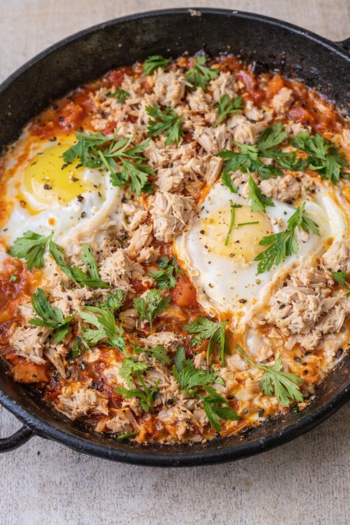 Tomato & Tuna Breakfast Skillet