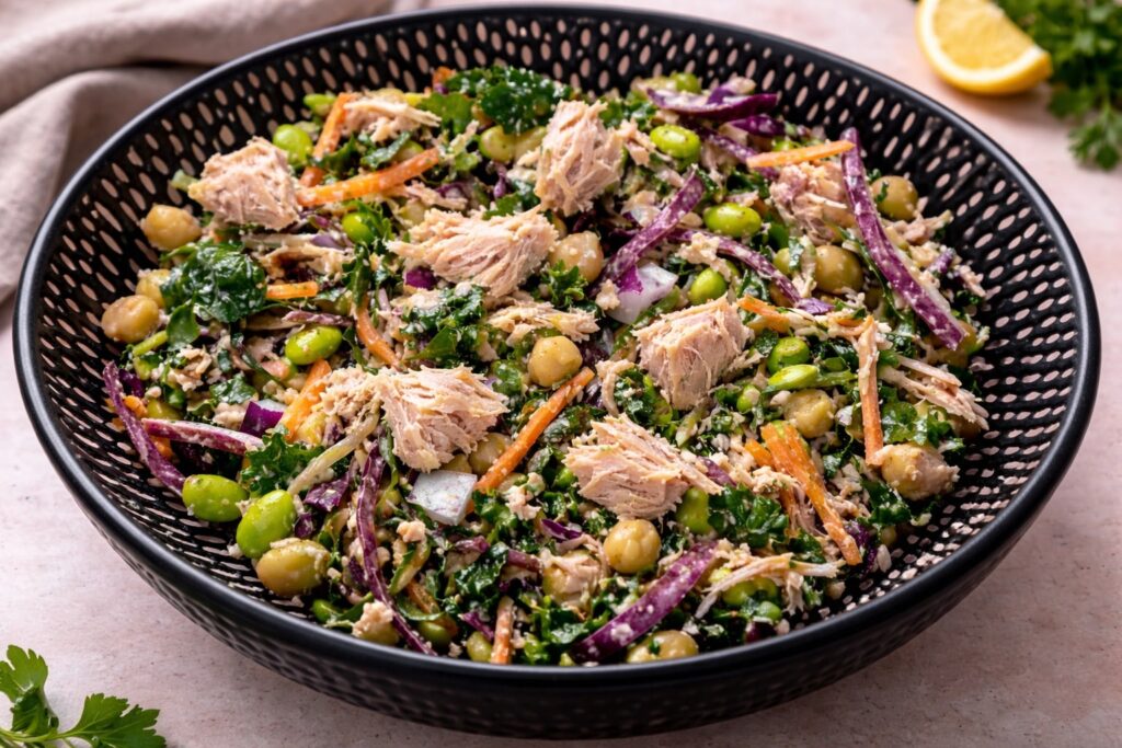 Tuna, Chickpea & Edamame Salad