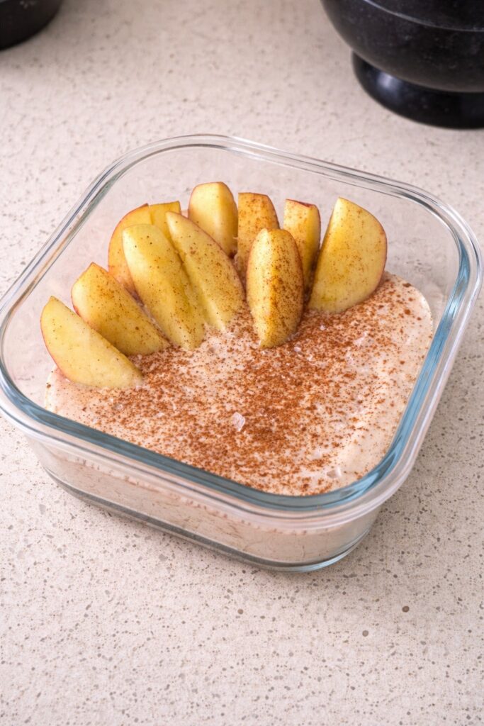 Vanilla Almond Protein Dip with Apple Slices