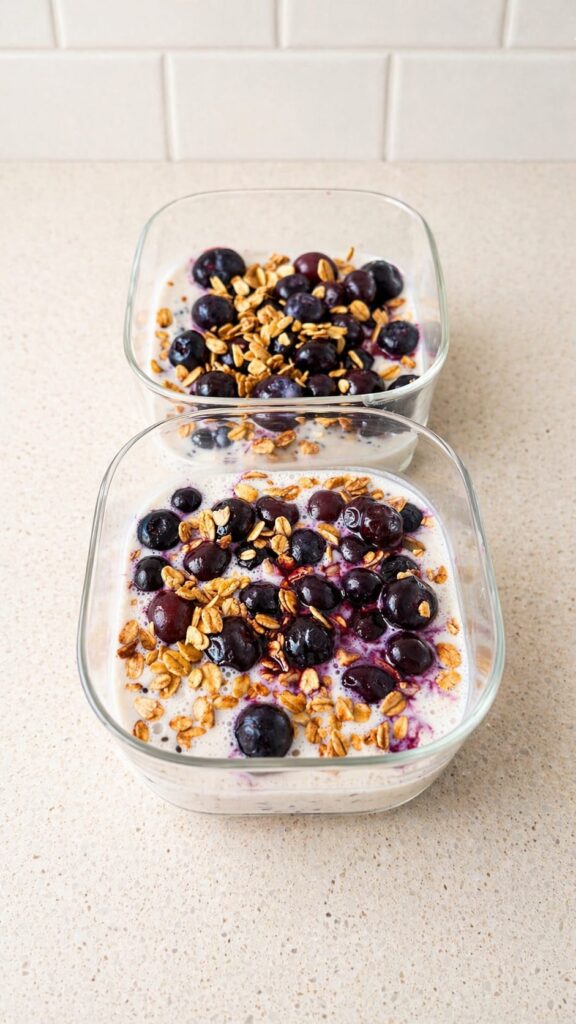 Vanilla Blueberry Overnight Oats