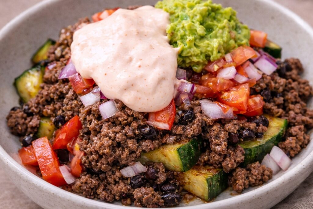 Zucchini Taco Bowl