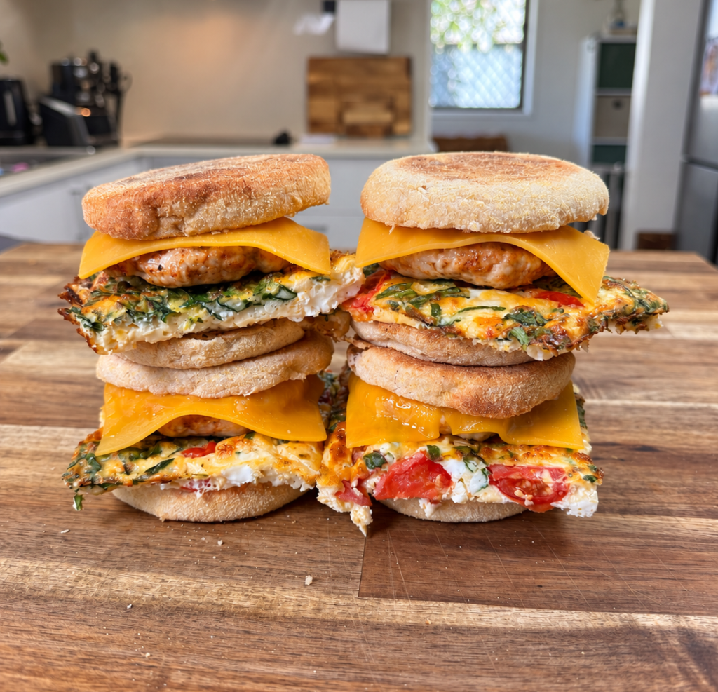 Cheesy Chicken Breakfast Muffins